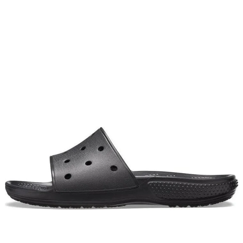 Crocs Classic Slides Black Mens 5 Womens 7 Slip On Comfort Sandals 206121-001
